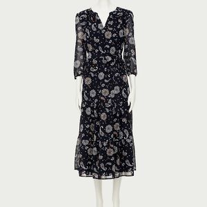 Loft Outlet Navy Dress w/print NWOT